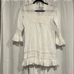 White swimsuit cover